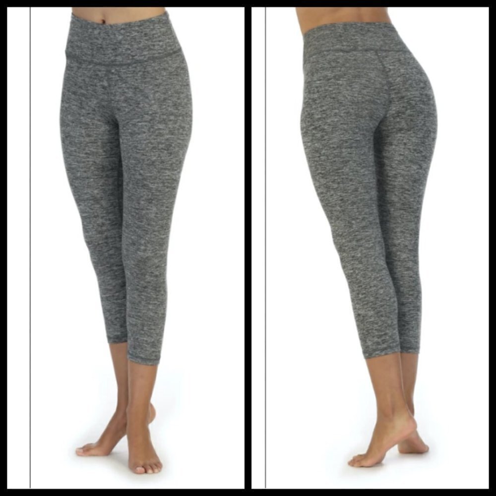 💕NEW BALANCE💕  Space Dye Copped Leggings Gray Large L NWT - Picture 2 of 13